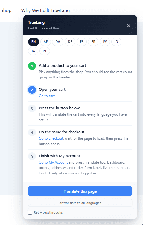 De handleiding voor de winkelwagen
