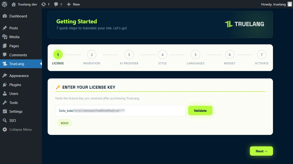 Ein super einfaches Onboarding.